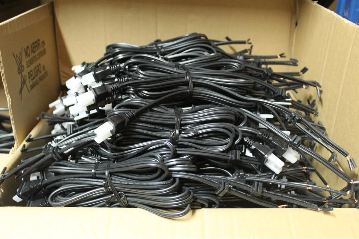 Lotes de cablagens elétricas preparadas